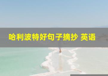 哈利波特好句子摘抄 英语